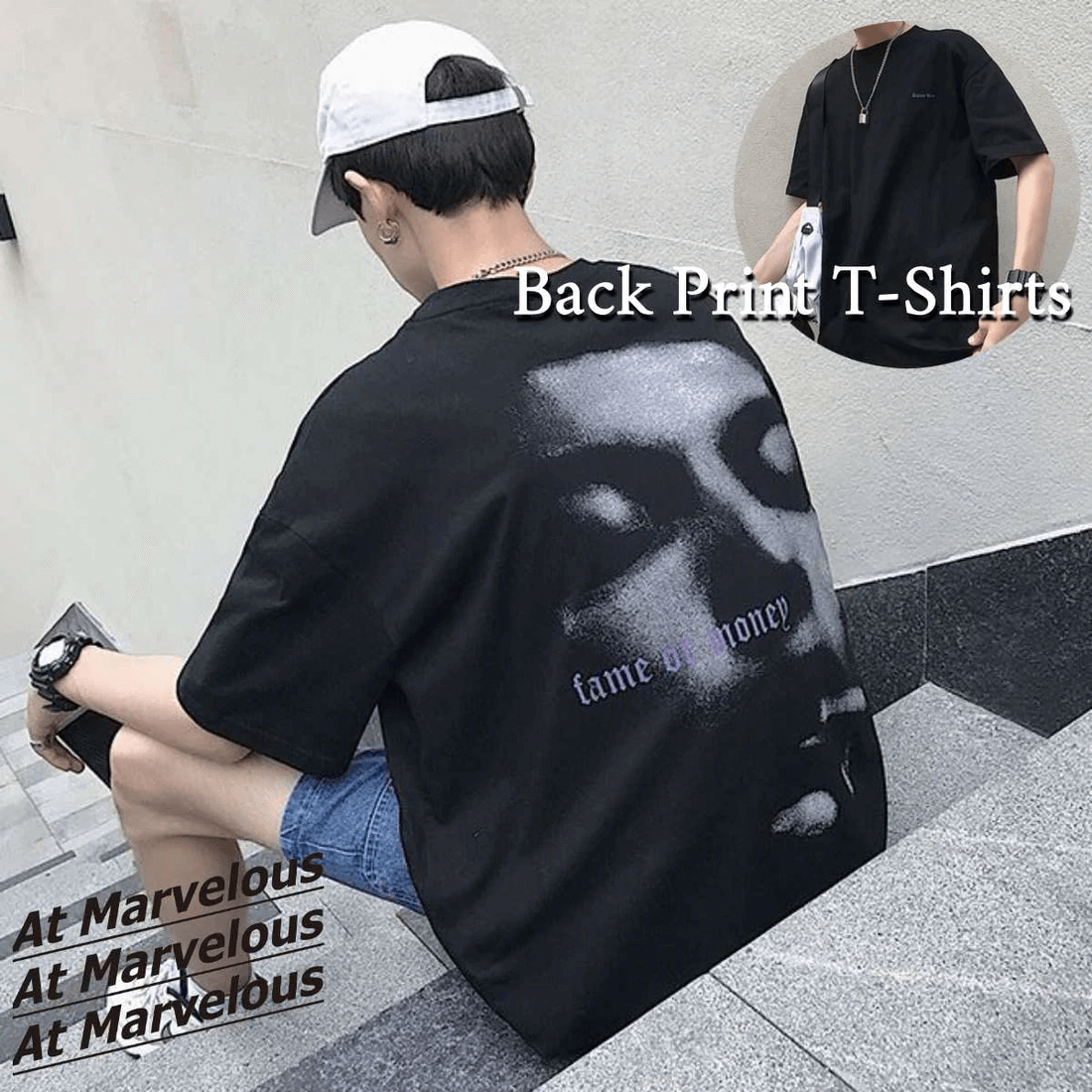 バックプリントTシャツ / ¥2,990